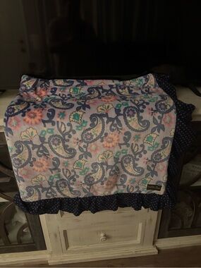 Matilda Jane Floral Paisley Throw Blanket in Navy, Pink, Teal